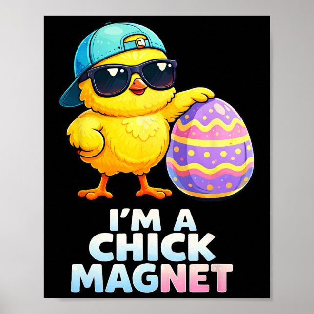 Ich bin ein Chick-Magnet Lustiger Ostern-Chick-Spr Poster (Vorne)