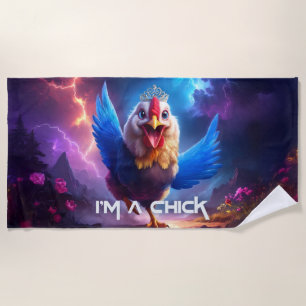 ICH BIN EIN CHICK STRANDTUCH