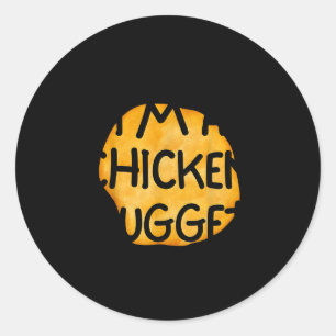 Ich bin ein Chicken Nugget lustige faul einfache H Runder Aufkleber
