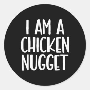 Ich bin ein Chicken Nugget Lustiger Casual Food Hu Runder Aufkleber