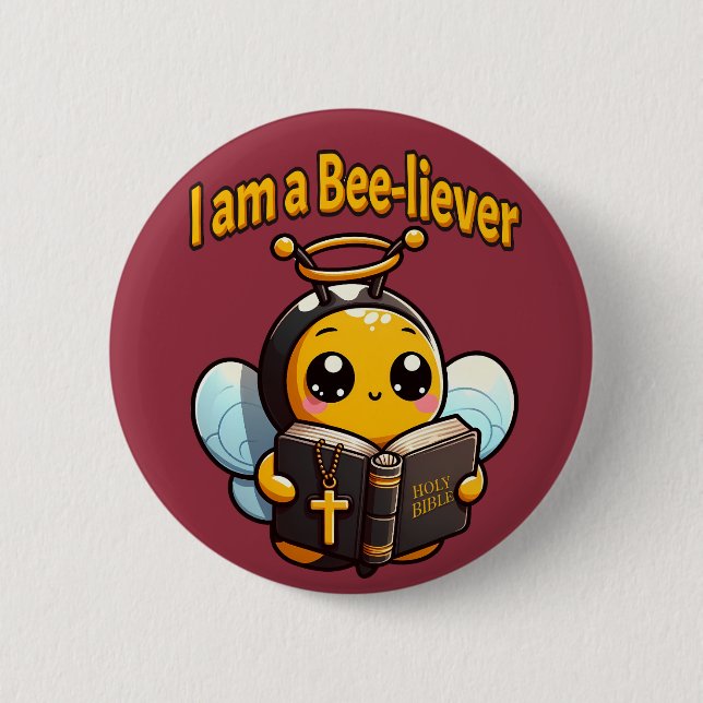 Ich bin ein Christlicher Bienensteber Button (Vorderseite)