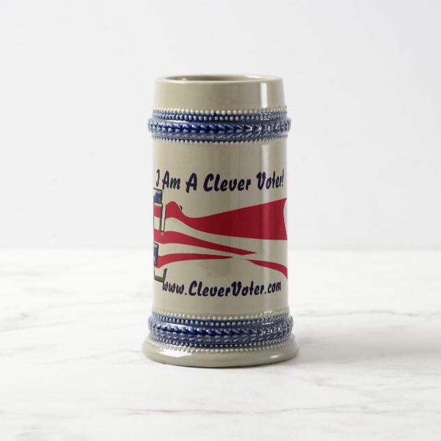Ich bin ein CleverVoter! Stein Bierglas (Mittel)