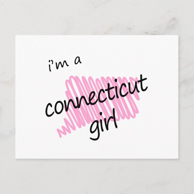 Ich bin ein Connecticut-Mädchen Postkarte (Vorderseite)