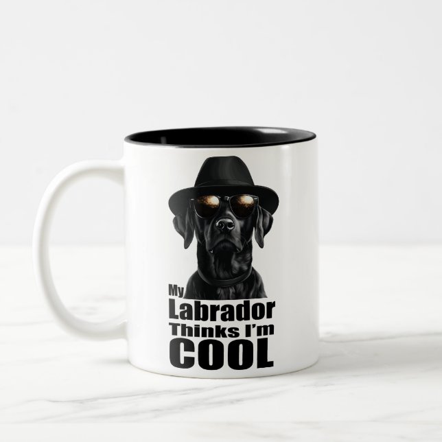 Ich bin ein Cooles schwarzes Labor Zweifarbige Tasse (Links)