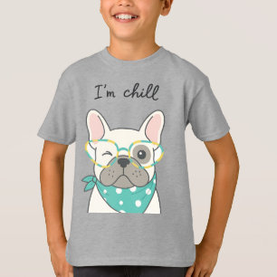 Ich bin ein cooles süßes Französische-Bulldogge-mi T-Shirt