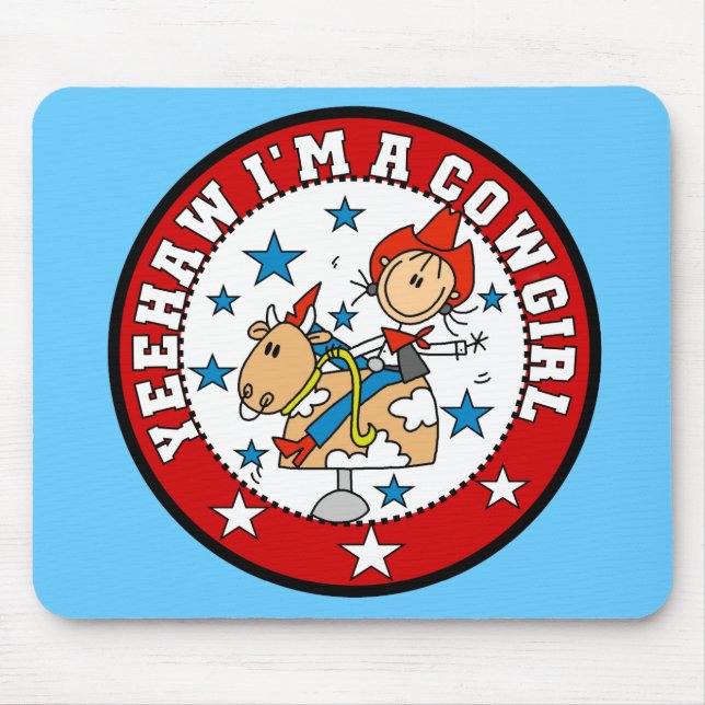 Ich bin ein Cowgirl Mousepad (Vorne)