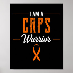 Ich bin ein Crps Warrior Rsd Awareness Orange Ribb Poster