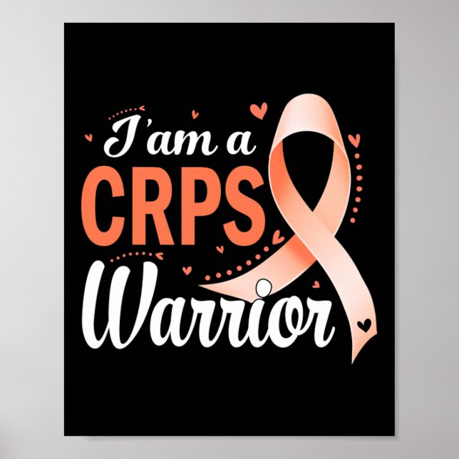 Ich bin ein Crps Warrior Rsd Awareness Orange Ribb Poster (Vorne)