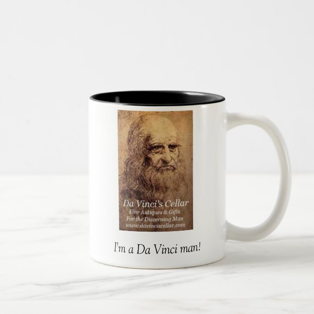 Ich bin ein Da Vinci-Mann! Zweifarbige Tasse (Rechts)