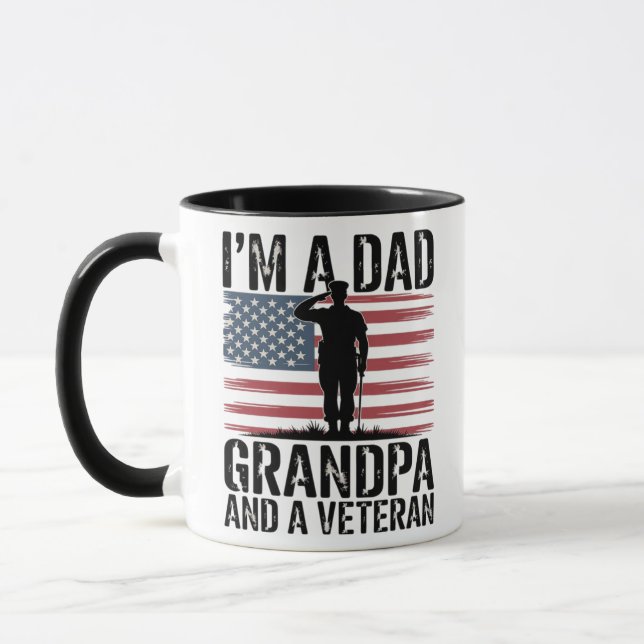 Ich bin ein Dad Opa und Veteran Nichts schreckt mi Tasse (Links)