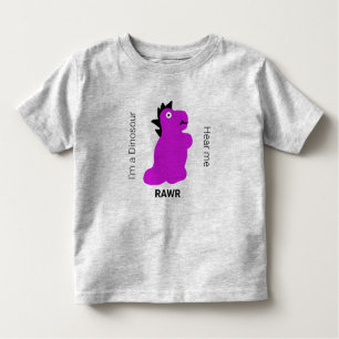 Ich bin ein Dinosaurier, höre mich Rawr! Kleinkind T-shirt