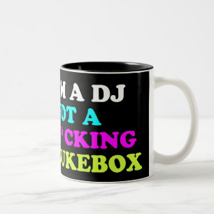 Ich bin ein DJ und keine Jukebox-Tasse   Ibiza Hou Zweifarbige Tasse