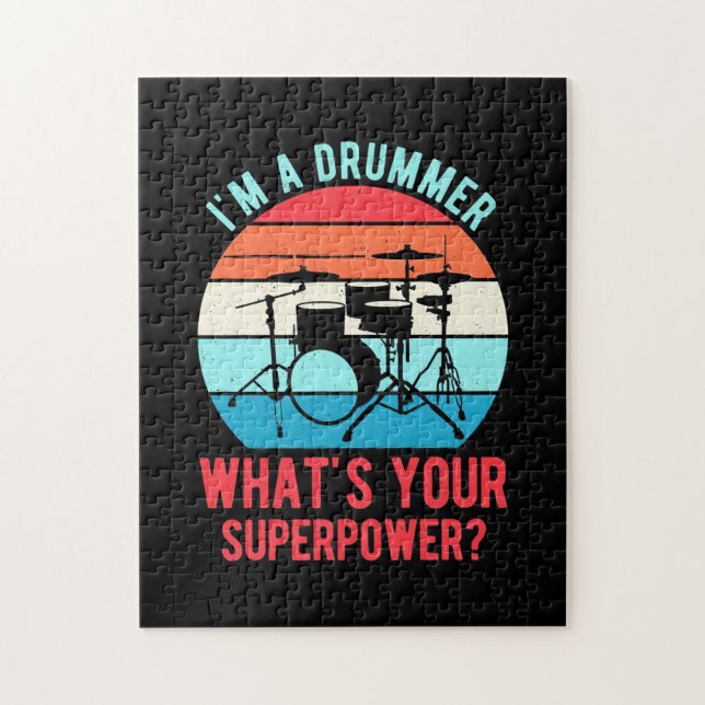 Ich bin ein Drummer, was deine Supermacht ist Puzzle (Vertikal)