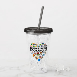 Ich bin ein Dustin Stevens Bookaholic Acryltumbler Acryltrinkbecher