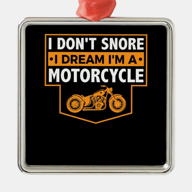 Ich bin ein echtes Motorrad-Geschenk für Motorradl Ornament Aus Metall (Vorne)