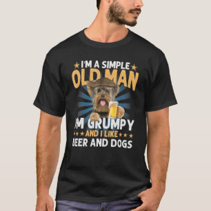Ich bin ein einfacher alter Mann wie Bier und Hund T-Shirt