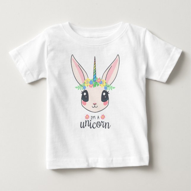 Ich bin ein Einhorn Baby T-shirt (Vorderseite)