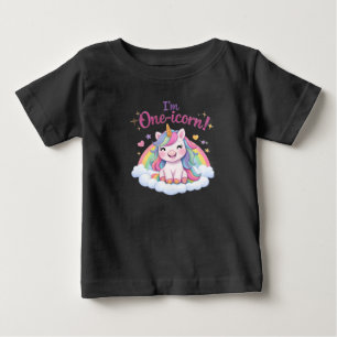 Ich bin ein Einhorn-Kleinkind-Geburtstags-Shirt Baby T-shirt