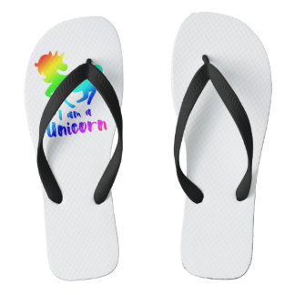 Ich bin ein Einhorn - Magisches Regenbogendesign Flip Flops