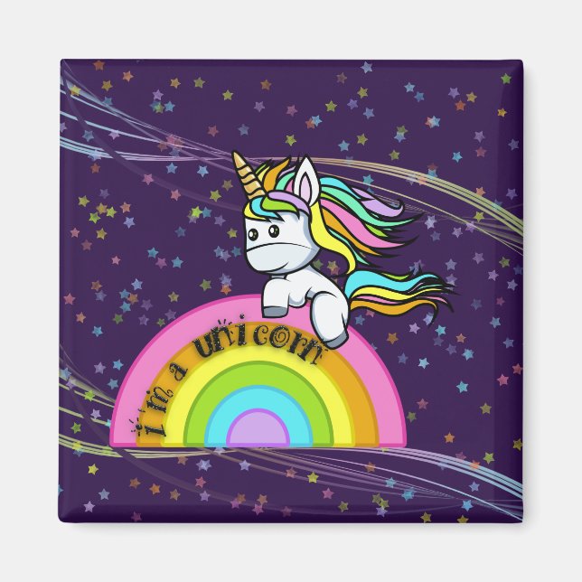 Ich bin ein Einhorn - Magnet (Vorne)
