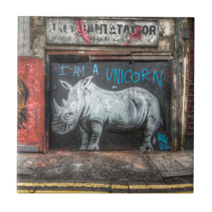Ich bin ein Einhorn, Shoreditch Graffiti (London) Fliese