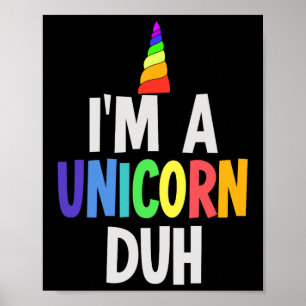 Ich bin ein Einhornduh Halloween-Kostüm Poster