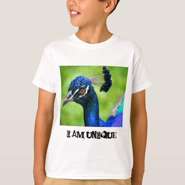 Ich bin ein einzigartiges Peacock Kid's Light T-Sh T-Shirt (Vorderseite)