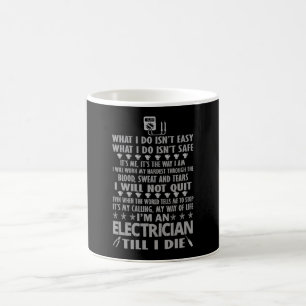 Ich bin ein Elektriker, bis ich die Kaffeetasse