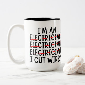 Ich bin ein Elektriker, den ich mit zwei Tonen Kaf Zweifarbige Tasse