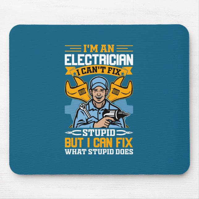 Ich bin ein Elektriker Mousepad (Vorne)