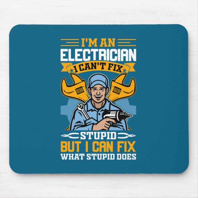 Ich bin ein Elektriker Mousepad (Vorne)