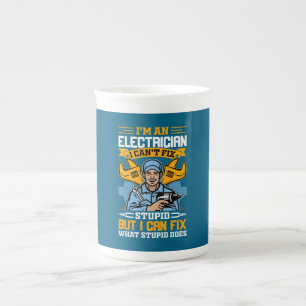 Ich bin ein Elektriker Prozellantasse