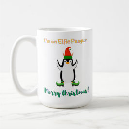 Ich bin ein Elfie Penguin Weihnachts-Sweatshirt Kaffeetasse