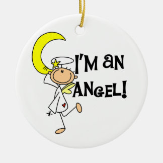 Ich bin ein Engel-T - Shirt und -Geschenke Keramik Ornament