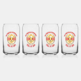 Ich bin ein enosillicaphobisches Set mit vier Dose Dosenglas