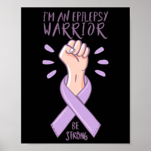Ich bin ein Epilepsie Warrior Awareness Day lila R Poster