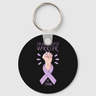 Ich bin ein Epilepsie Warrior Awareness Day lila R Schlüsselanhänger