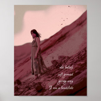 Ich bin ein Erdrutsch Poster Druck Wandkunst