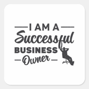 Ich bin ein erfolgreiches Geschenk von Boss CEO Quadratischer Aufkleber