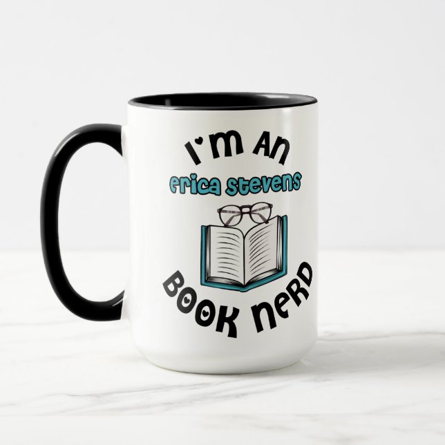 Ich bin ein Erica Stevens Book Nerd Tasse (Links)