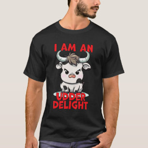 Ich bin ein Euter Vergnügen Kuh Wortspiel T-Shirt