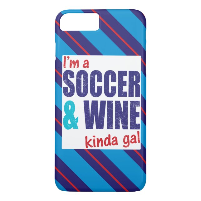 Ich bin ein Fall von "Soccer & Wine Kinda Gal Mobi Case-Mate iPhone Hülle (Rückseite)