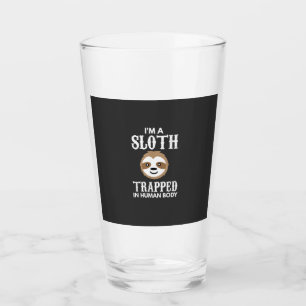 Ich bin ein Faultier, das in einem menschlichen Kö Glas