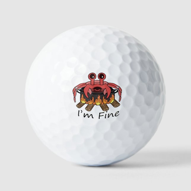 Ich bin ein feiner Boiling Crab Golfball (Vorderseite)