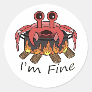 Ich bin ein feiner Boiling Crab Runder Aufkleber