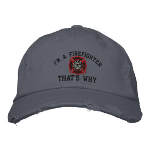 Ich bin ein Feuerwehrmann, deshalb ist die benutze Bestickte Baseballkappe