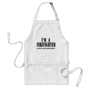 Ich bin ein Feuerwehrmannschwarzes Schürze
