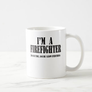 Ich bin ein Feuerwehrmannschwarzes Tasse
