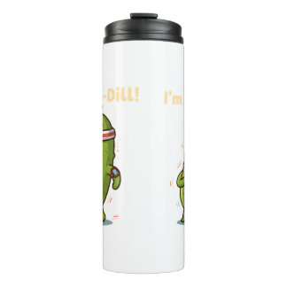 Ich bin ein Fit-Dill! Lustiges Fitness-Dillgurken Thermosbecher