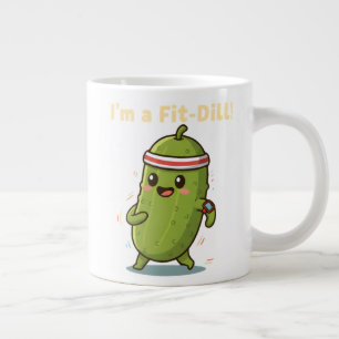 Ich bin ein Fit-Dill! Lustiges Fitness-Gurken-Wort Jumbo-Tasse